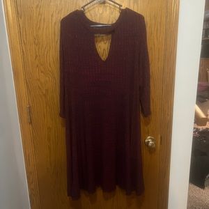 Maroon dress with keyhole from torrid size 3
